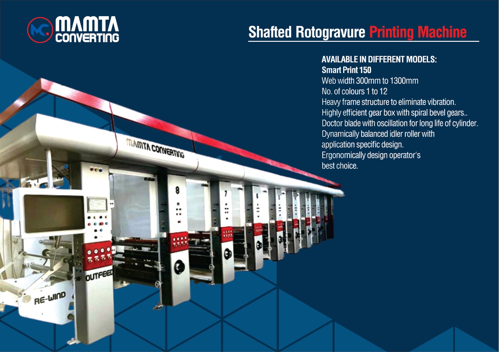 Shafted Rotogravure Printing Machine